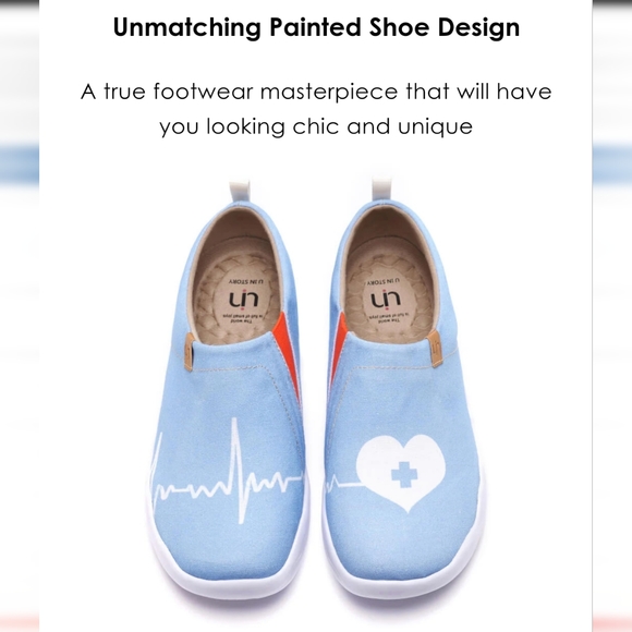 UIN | Stand By Me nurse design comfort lightweight slipon canvas shoes - Picture 13 of 16